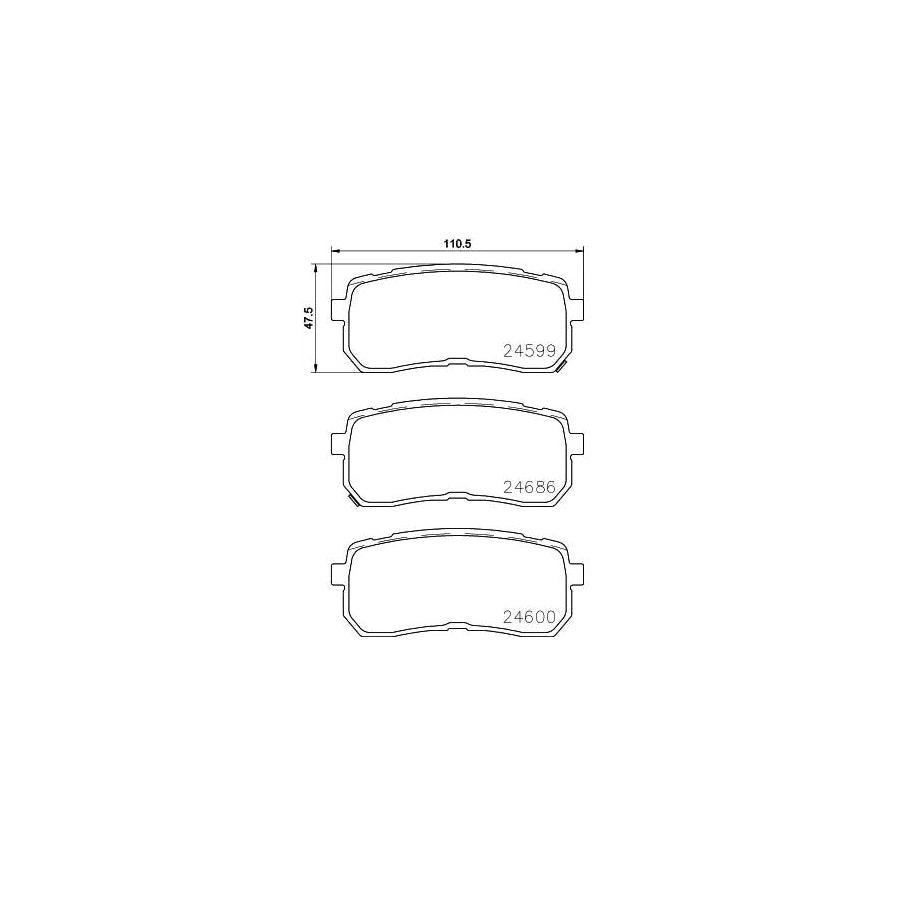 Brembo P 30 080 Brake Pad Set With Acoustic Wear Warning