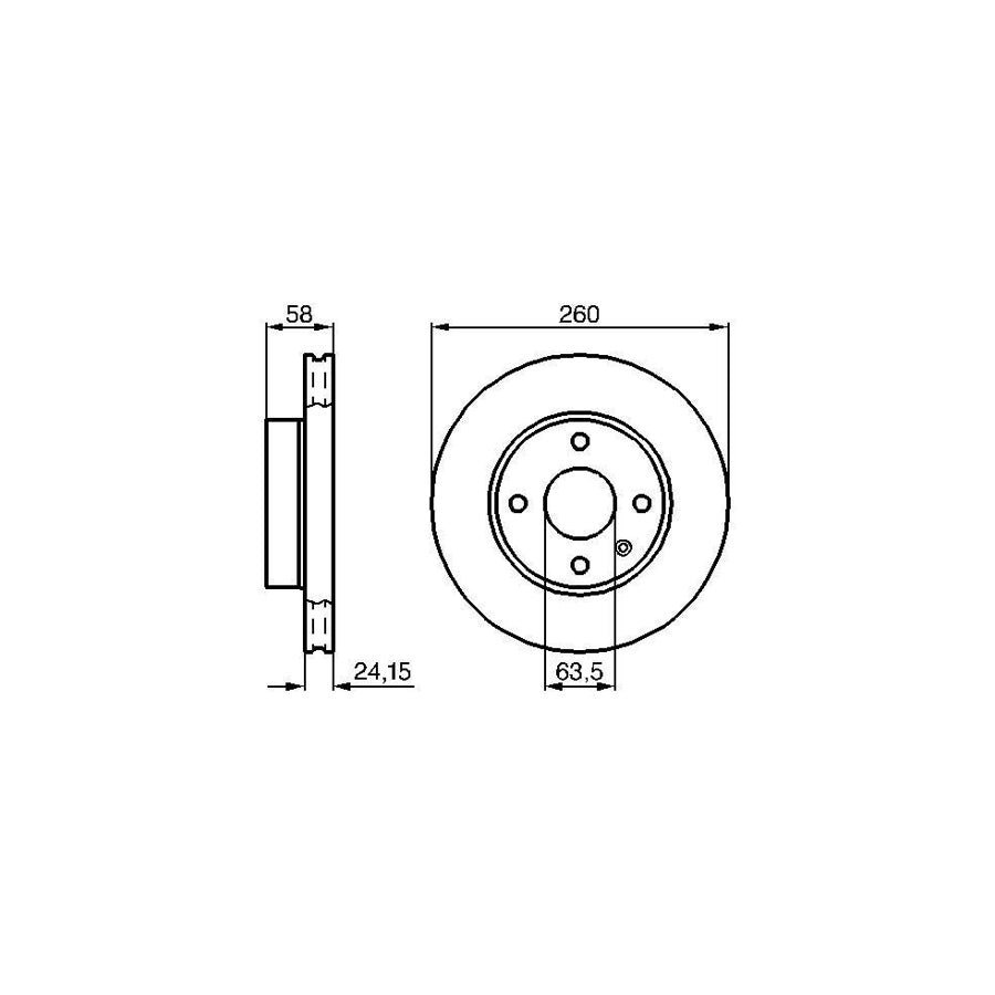 BOSCH 0 986 478 346 Brake Disc Vented Oiled with bolts screws