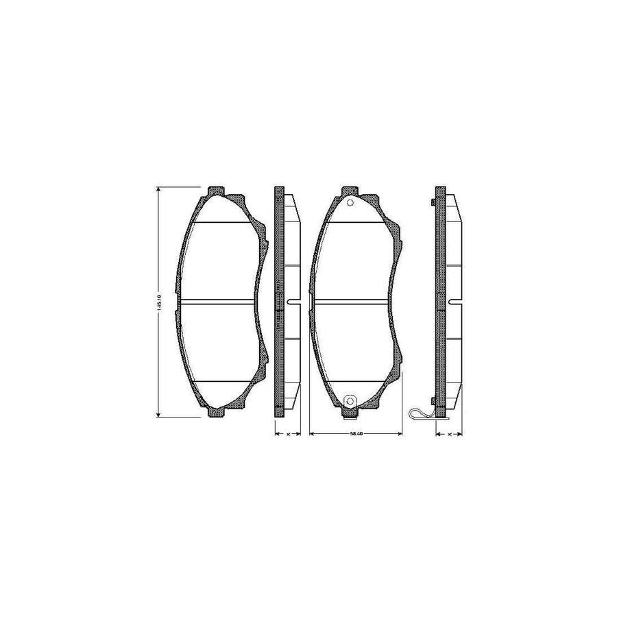 Bosch 0986Tb2925 Brake Pad Set Excl Wear Warning Contact With Accessories