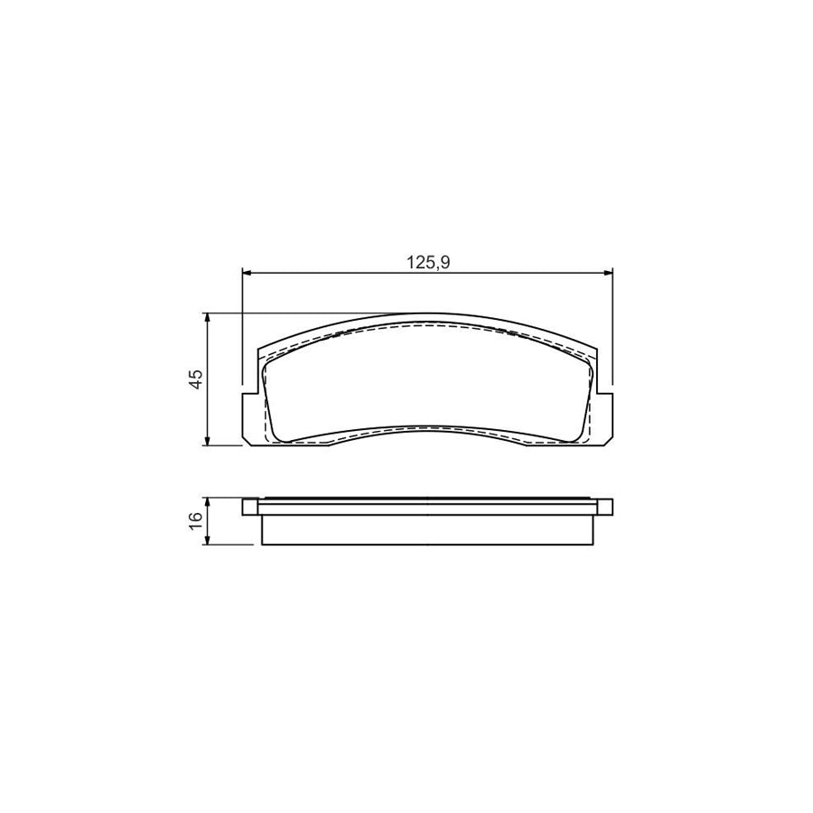 Bosch 0986494543 Brake Pad Set For Chevrolet Niva I With Anti Squeak Plate With Mounting Manual BP1464