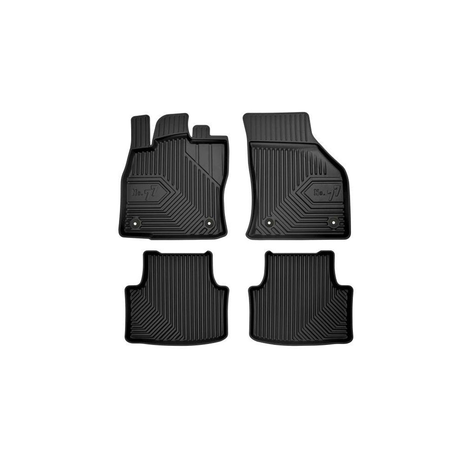 FROGUM Tailored 77407015 Floor mat set for SKODA Octavia III Hatchback (5E3, NL3, NR3) Elastomer, Front and Rear, Quantity: 4, Black, (LHD)