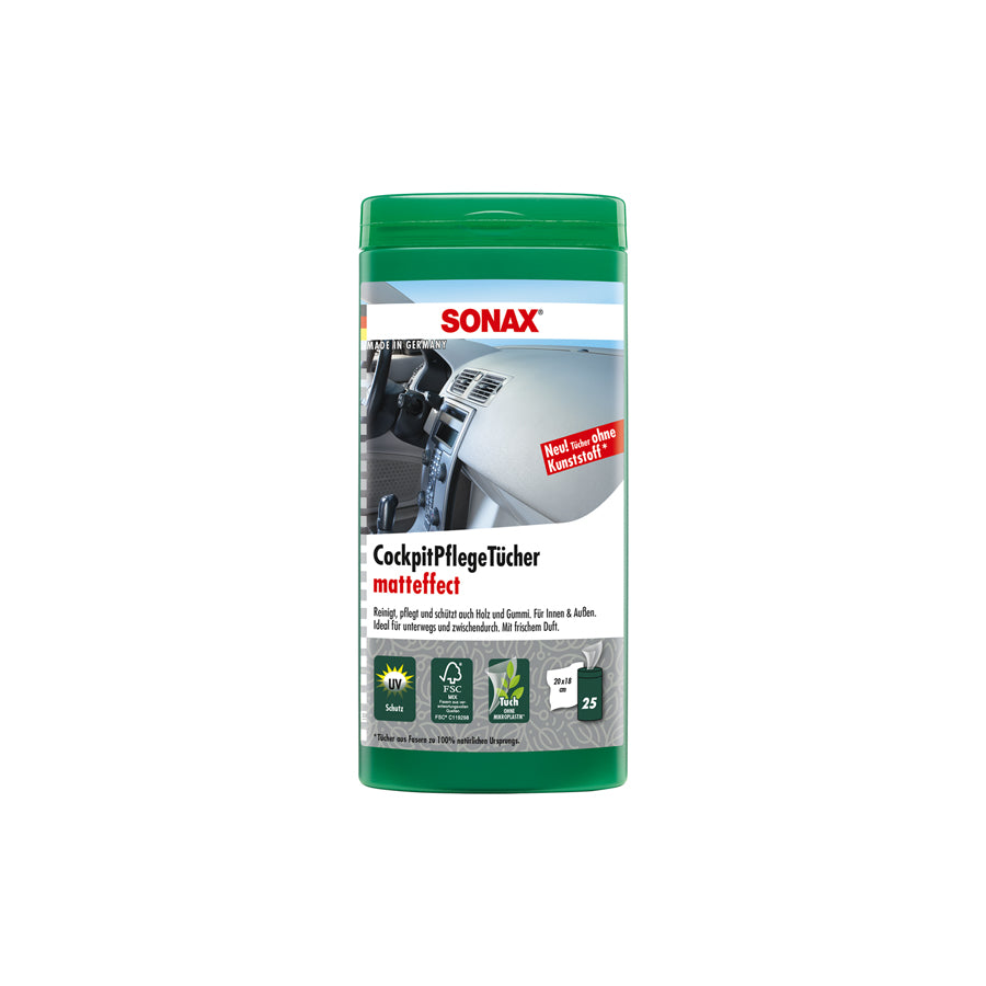 Sonax Plastic Care Wipes matt (Box) 25pcs. | ML Performance Car Care
