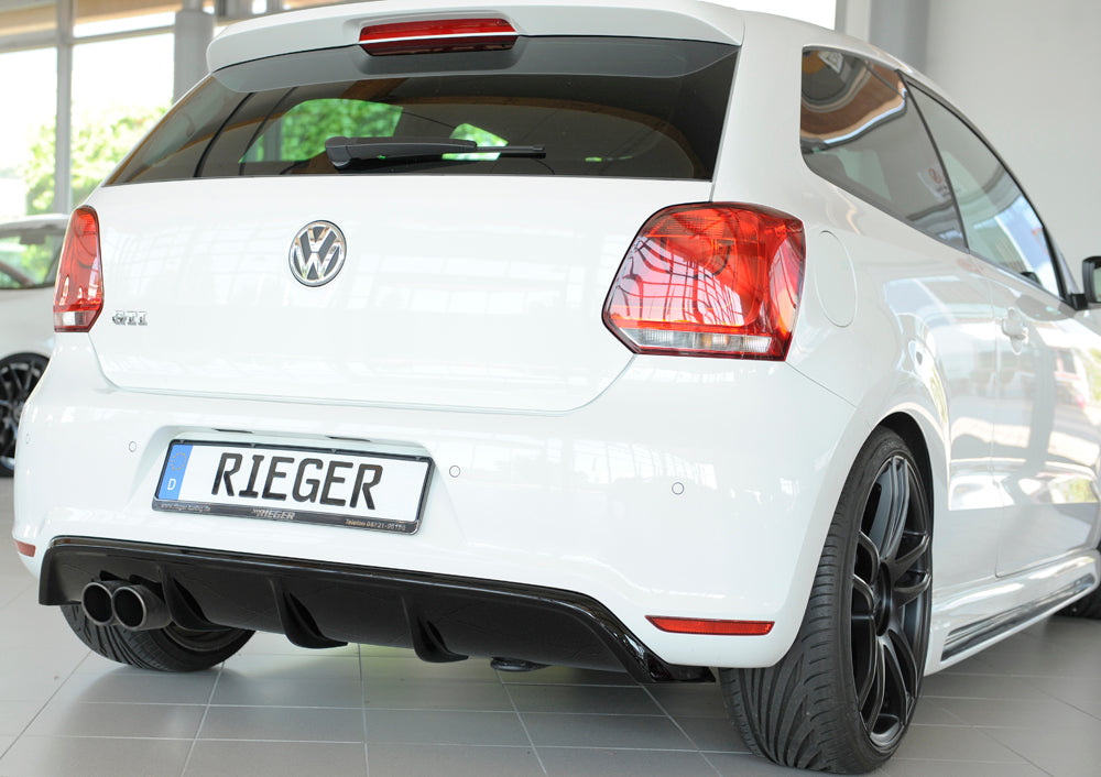 Rieger 00088039 VW 6R Mk6 Polo Rear Diffuser for Twin Tailpipe Left - Glossy Black