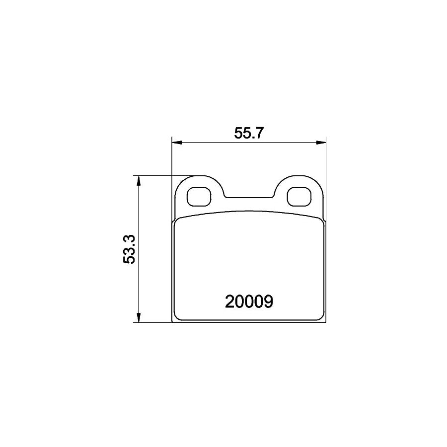 Hella 8DB 355 006 991 Brake Pad Set Not Prepared For Wear Indicator