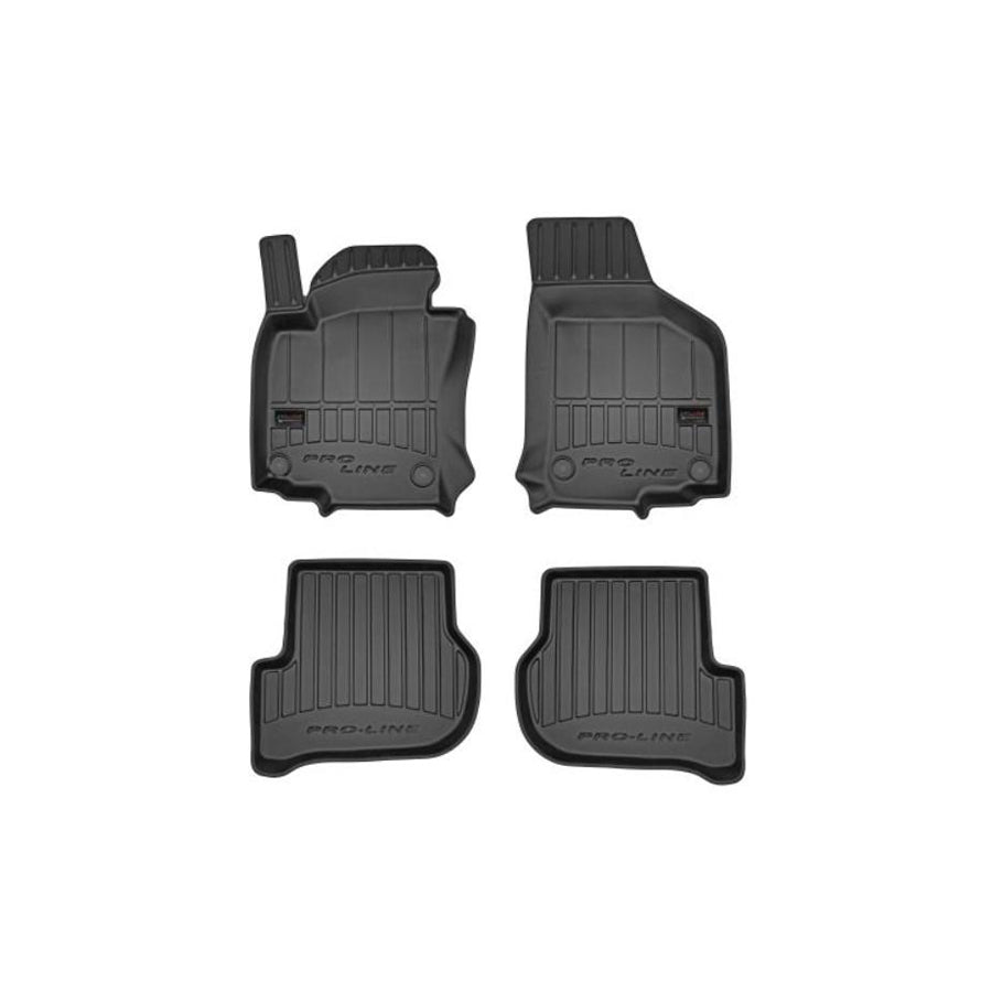 FROGUM 3D407008 Floor mat set Elastomer, Front and Rear, Quantity: 4, Black