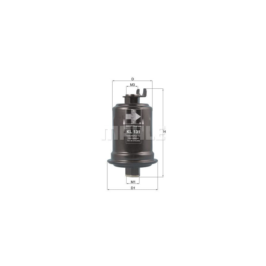 MAHLE ORIGINAL KL 131 Fuel filter for MITSUBISHI SIGMA In-Line Filter