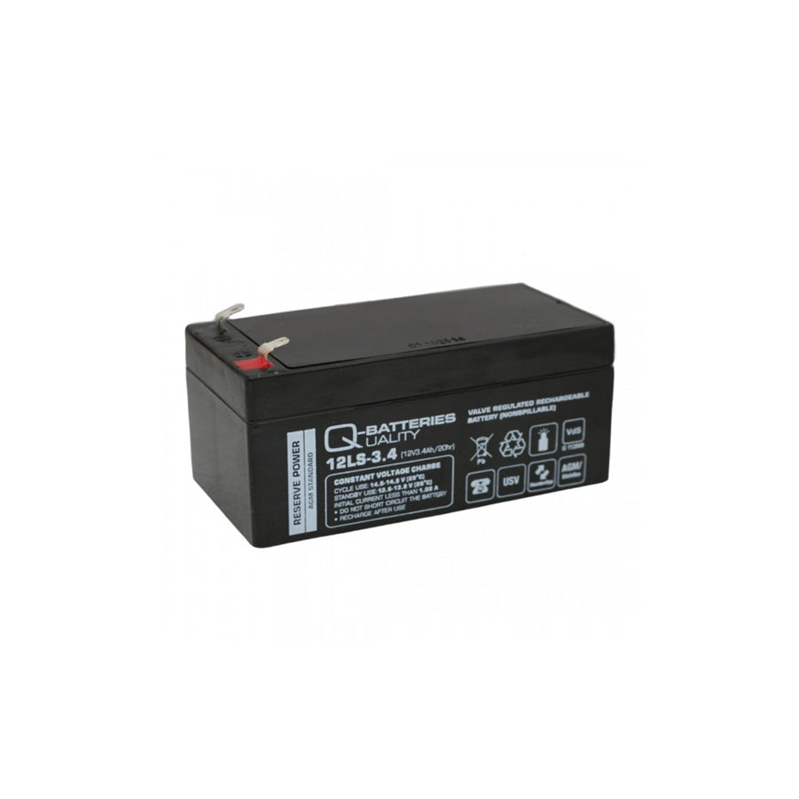 Q-Batteries 12LS3.4 12V 3,4Ah leadfleece accumulator / AGM VRLA with VdS