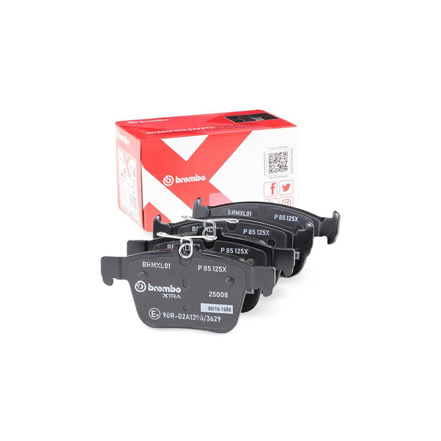 Brembo P 85 125X Brake Pad Set Excl Wear Warning Contact