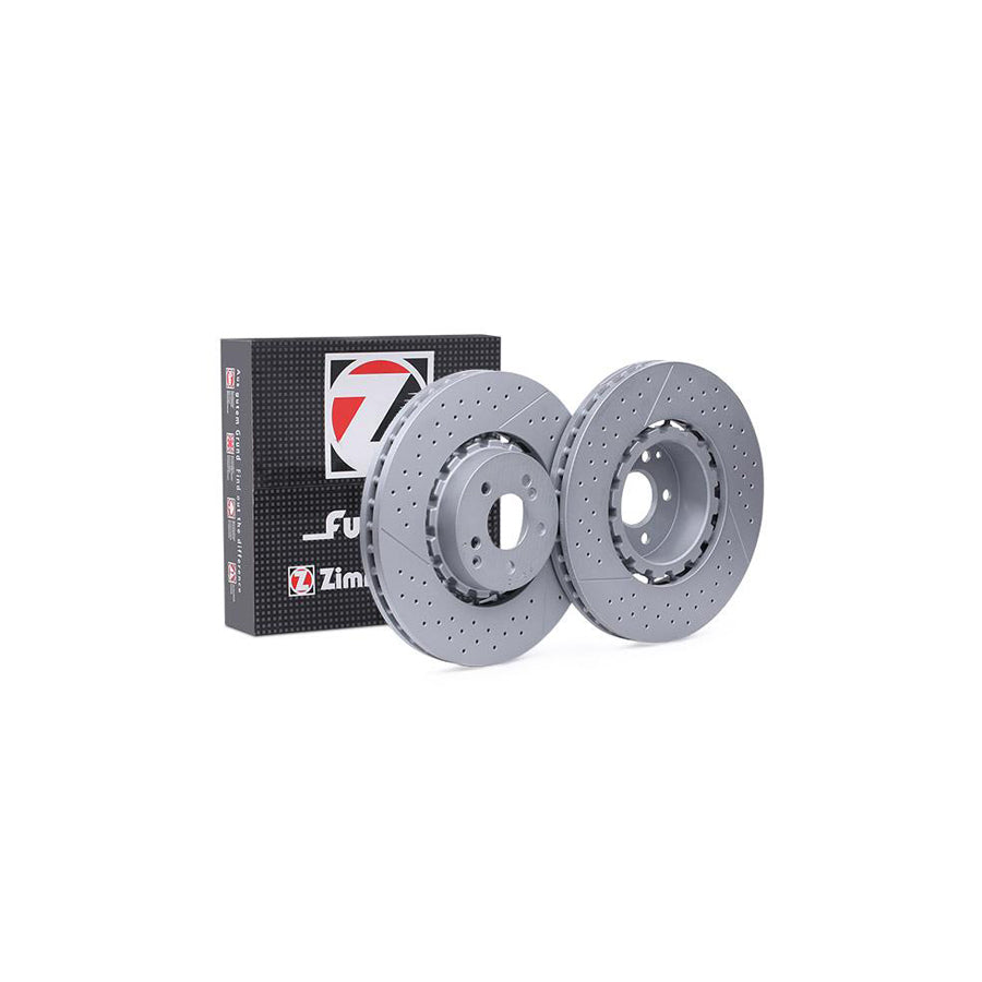 ZIMmERMANN FORMULA Z COAT Z 400 5503 70 Brake Disc Slotted Perforated Two piece brake disc Vented Coated Alloyed High carbon