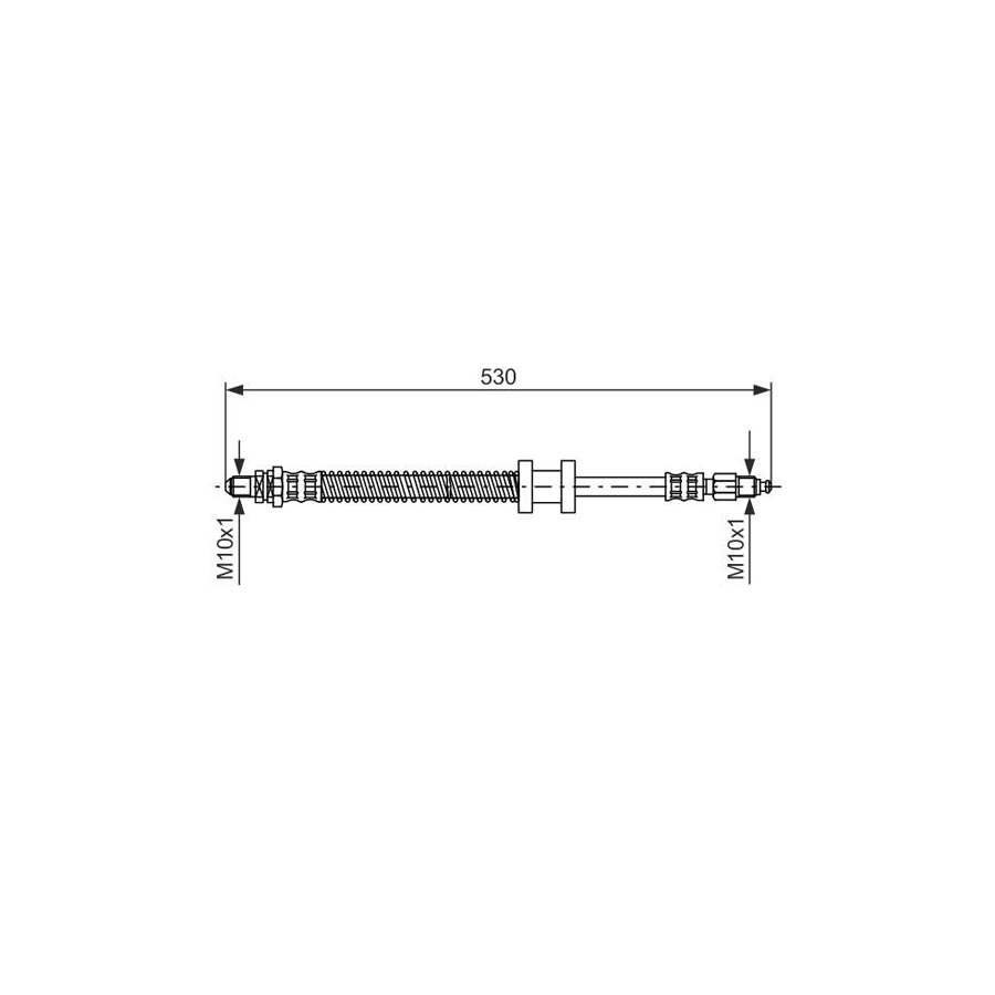 BOSCH 1 987 476 179 Brake Hose for FORD KA Hatchback RB 505Mm