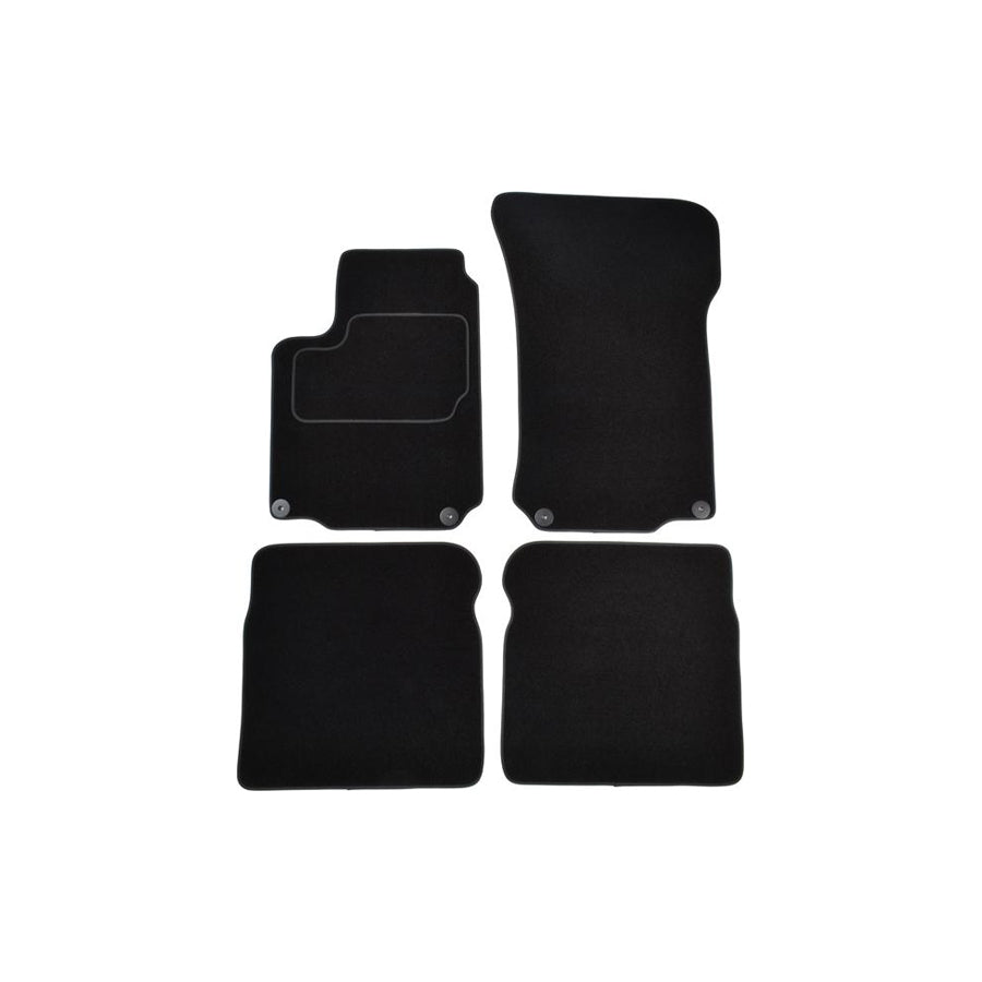 CUSTOPOL Tailored SET110C Floor mat set for SEAT Leon I Hatchback (1M1) Textile, Front and Rear, Quantity: 4, Black