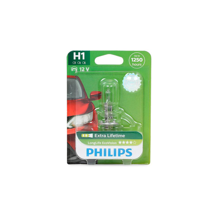 PHILIPS LongLife EcoVision 12258LLECOB1 Bulb, spotlight H1 12V 55W P14,5s Halogen