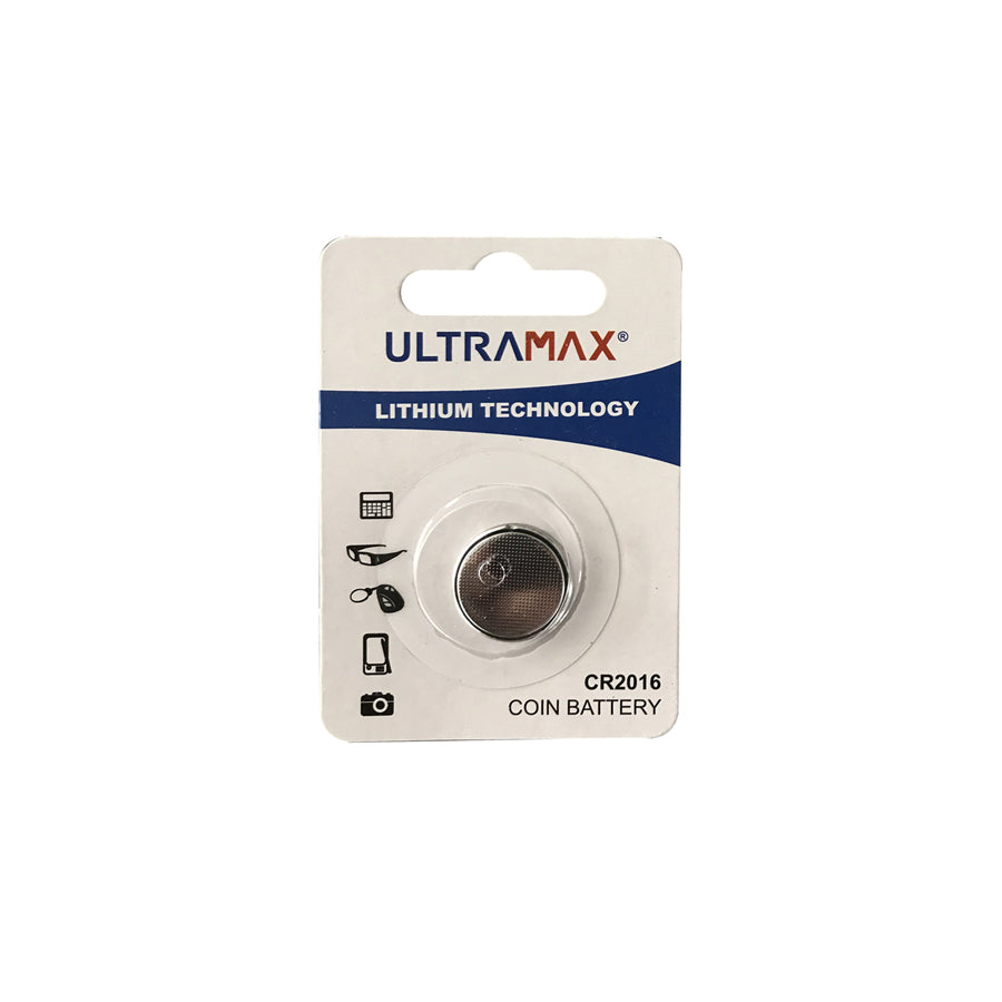 Ultramax Lithium CR2016 Coin Cell Battery