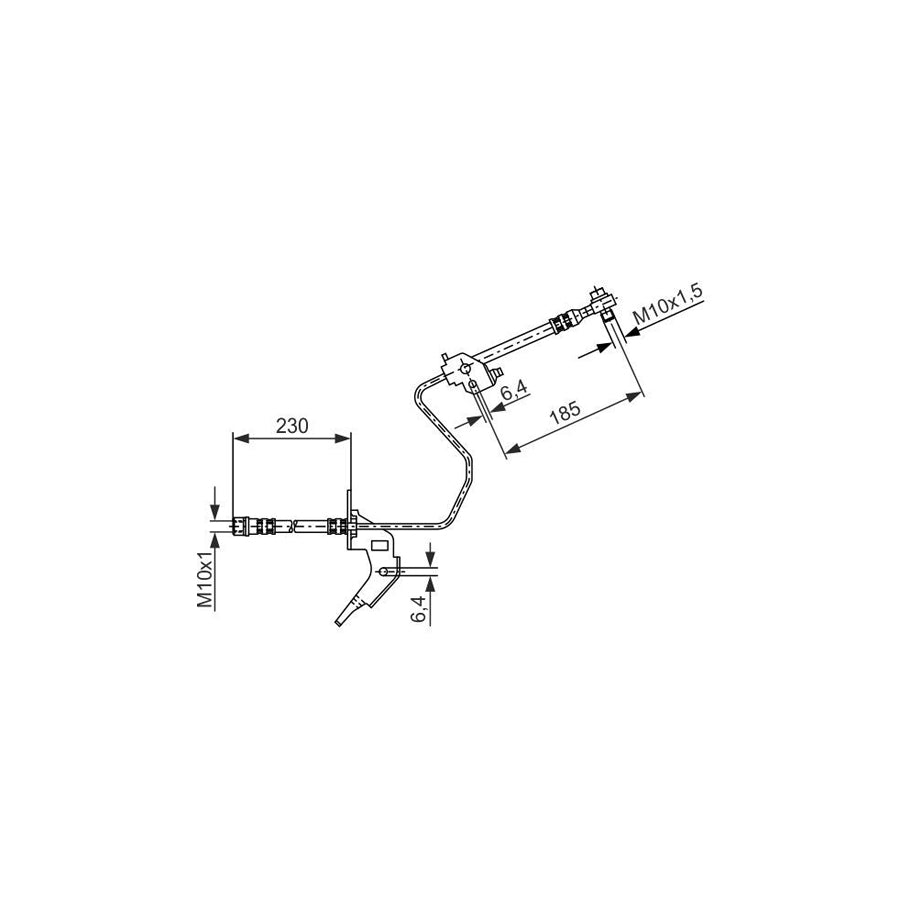 BOSCH 1 987 476 199 Brake Hose 385Mm M10X1