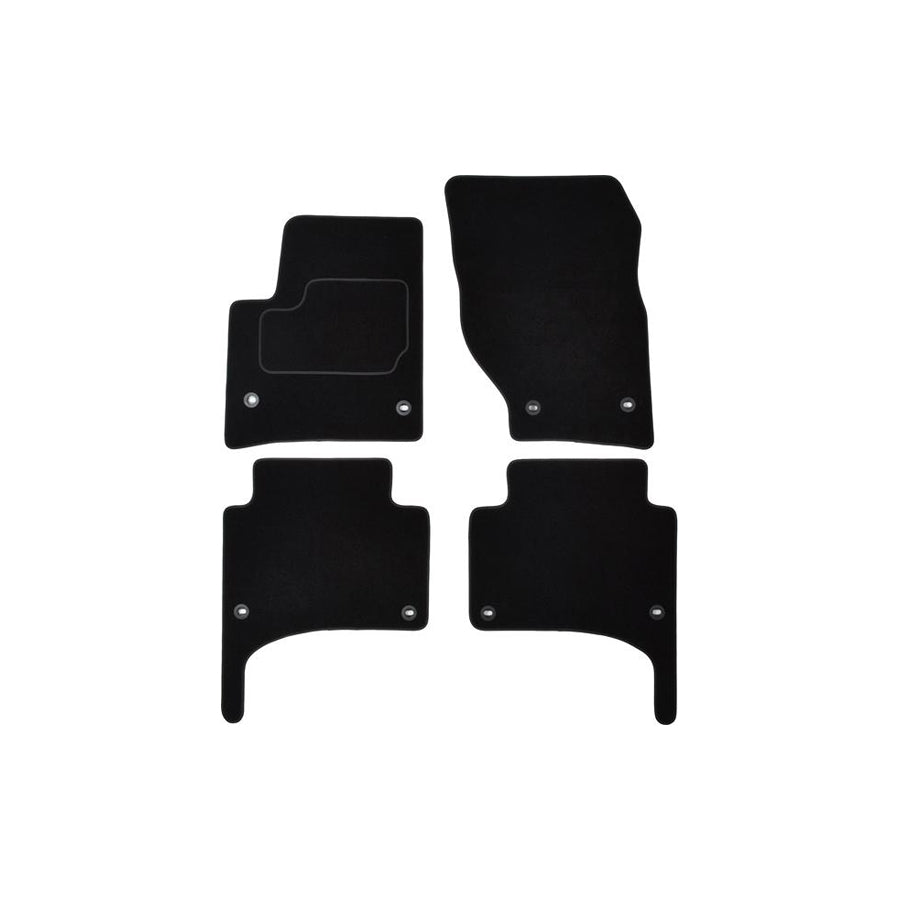 CUSTOPOL Tailored VW375C Floor mat set for VW Touareg I (7LA, 7L6, 7L7) Textile, Front and Rear, Quantity: 4, Black