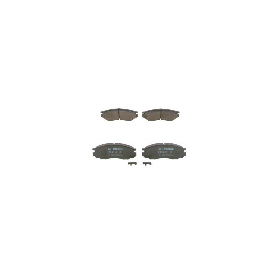 Bosch 0986424572 Brake Pad Set With Acoustic Wear Warning With Anti Squeak Plate BP319
