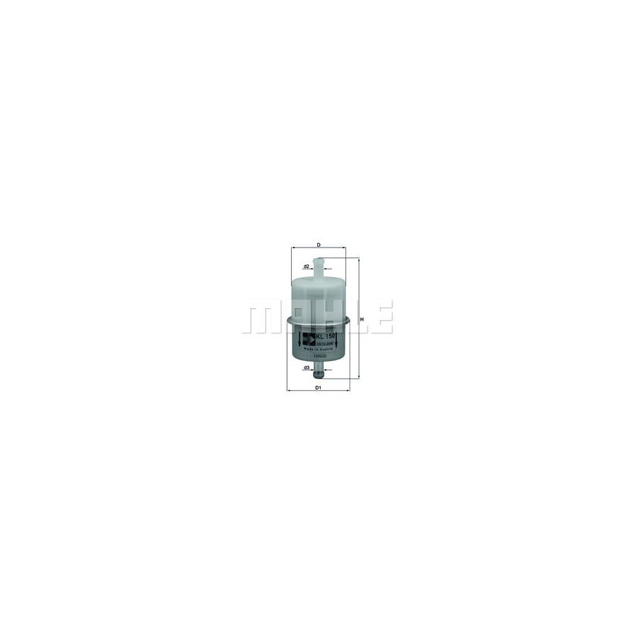 MAHLE ORIGINAL KL 150 OF Fuel filter In-Line Filter