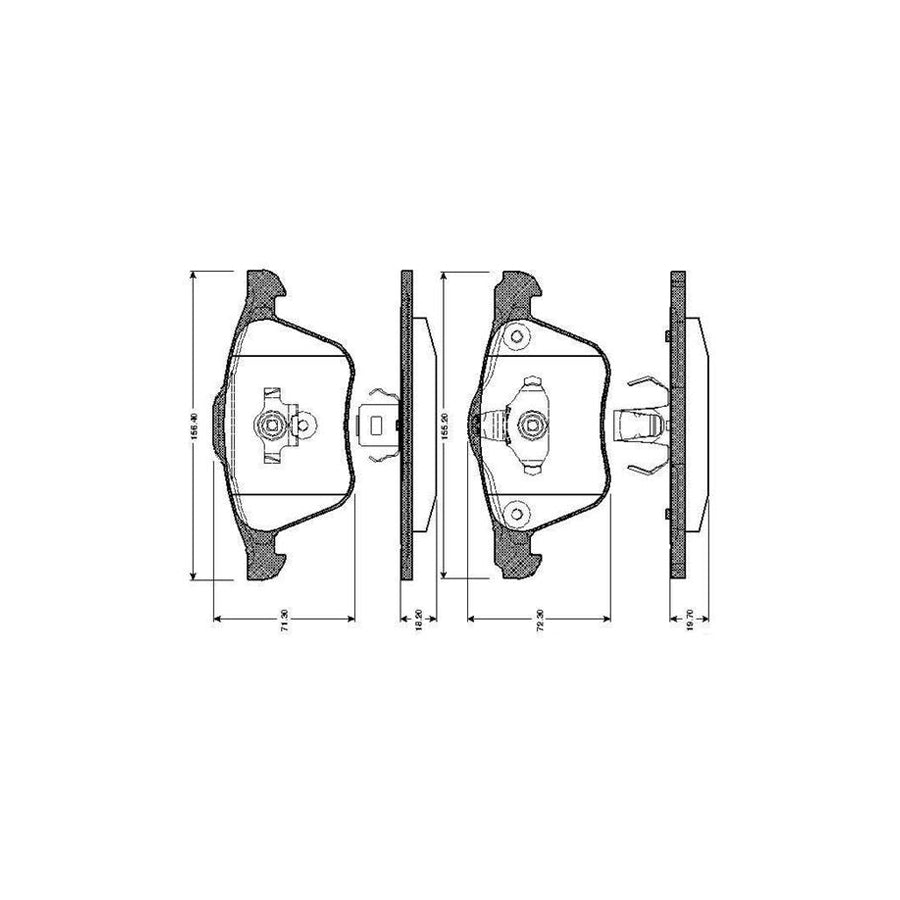 Bosch 0986Tb2875 Brake Pad Set Excl Wear Warning Contact With Accessories