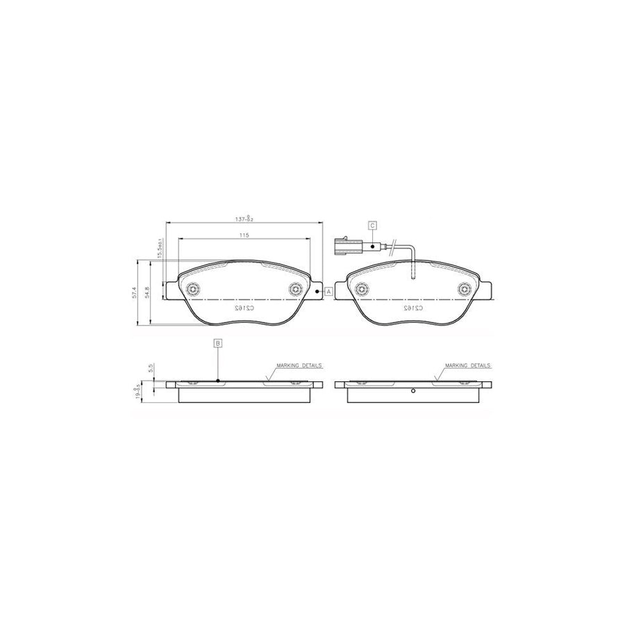 Bosch 0986Tb2961 Brake Pad Set For Opel Combo Incl Wear Warning Contact With Bolts With Accessories