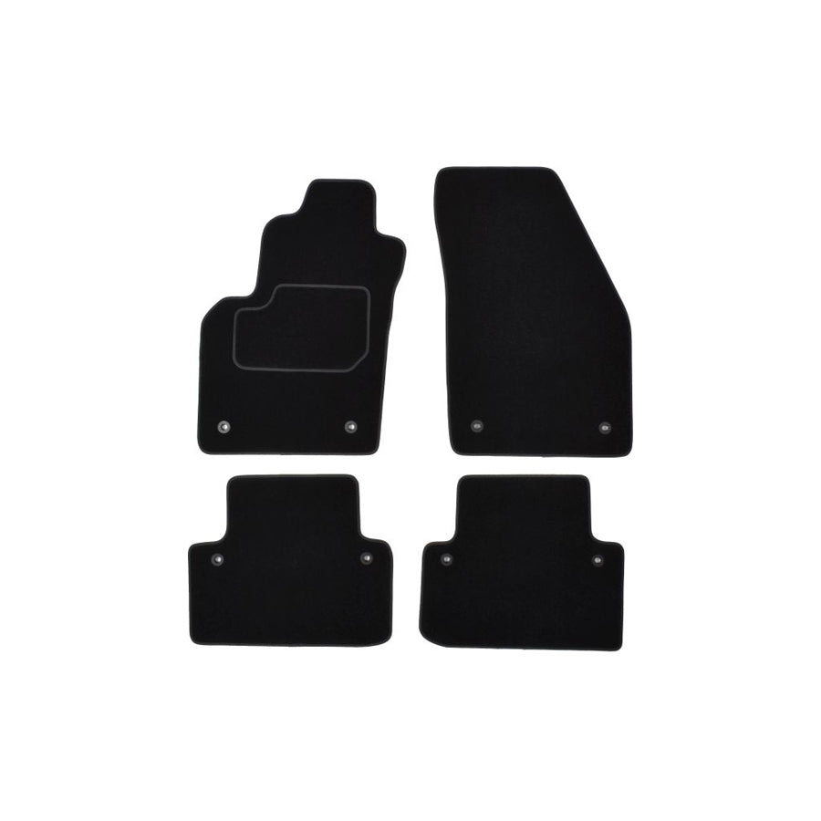 MAMMOOTH A041 VOL130 PRM 01 Floor mat set for VOLVO V50 (MW, 545) Textile, Front and Rear, Quantity: 4, Black