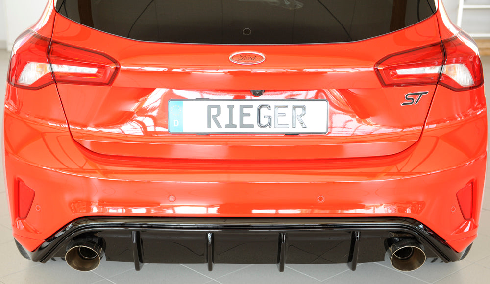 Rieger 00088216 Ford DEH Focus 4 Rear Diffuser for Sport Tailpipe Left & Right (Inc. Focus 4 ST) - Glossy Black