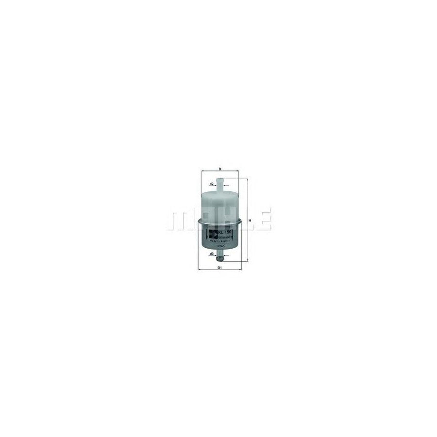 MAHLE ORIGINAL KL 150 Fuel filter In-Line Filter