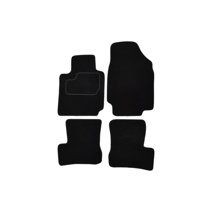 CUSTOPOL Tailored NIS85S Floor mat set for NISSAN Micra III Hatchback (K12) Textile, Front and Rear, Quantity: 4, Grey