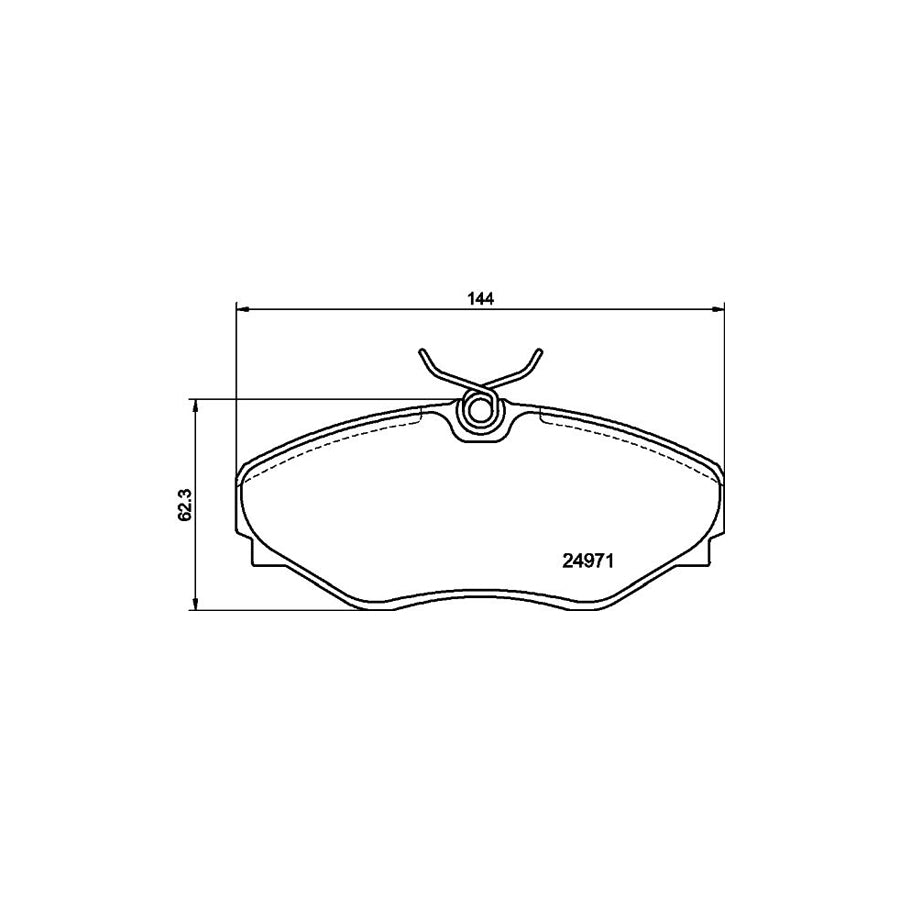 Hella 8DB 355 020 731 Brake Pad Set Not Prepared For Wear Indicator