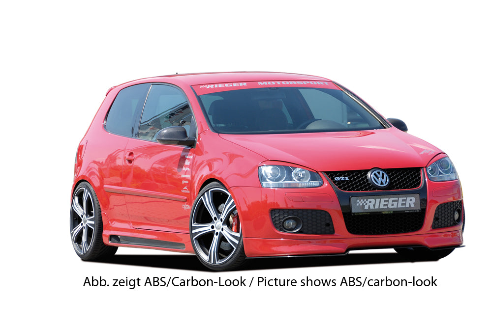 Rieger 00059405 VW Mk5 Golf Right Side Skirt - Matte Black