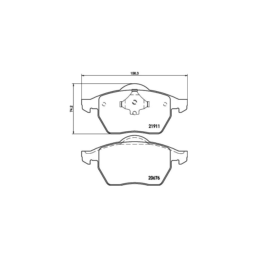 Hella 8DB 355 008 021 Brake Pad Set Not Prepared For Wear Indicator