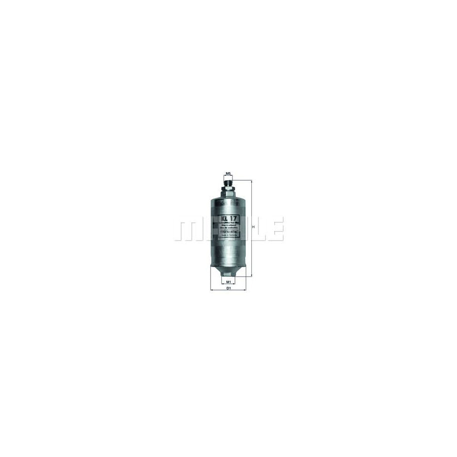 MAHLE ORIGINAL KL 17 Fuel filter In-Line Filter