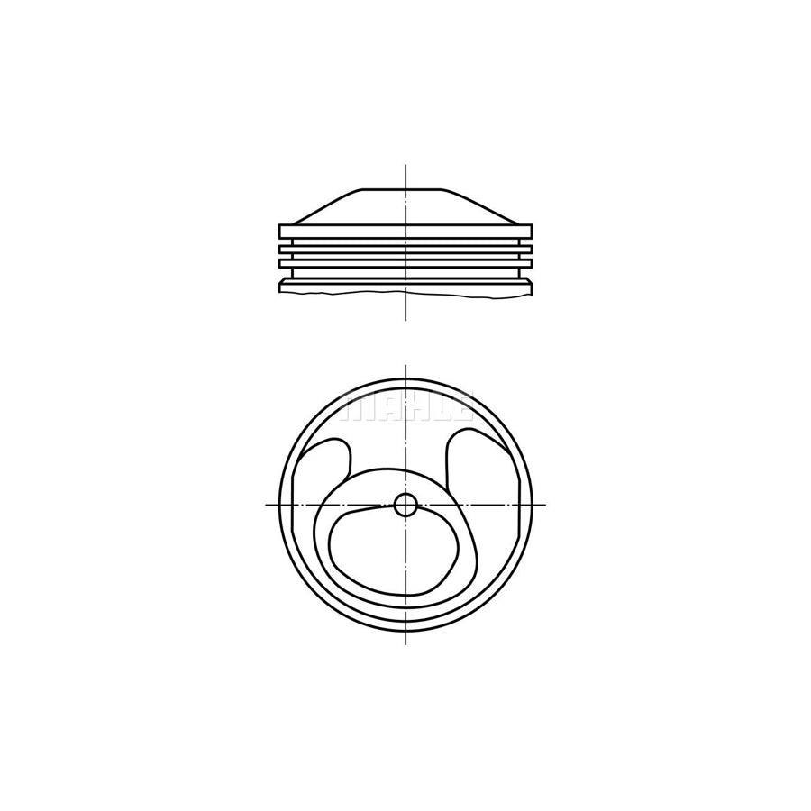 MAHLE ORIGINAL 037 78 01 Piston for VOLVO 240 Saloon (P242, P244) 96,31 mm, with piston rings