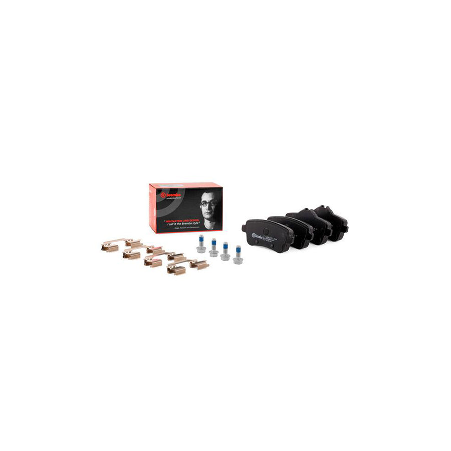 Brembo P 50 099 Brake Pad Set Prepared For Wear Indicator With Brake Caliper Screws