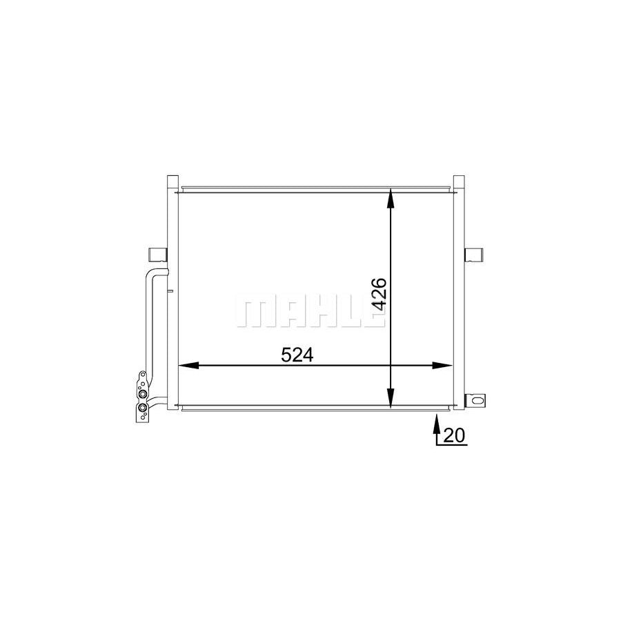 MAHLE ORIGINAL AC 234 001S Air conditioning condenser without dryer