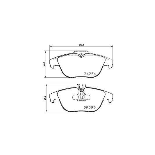 Hella 8DB 355 016 281 Brake Pad Set Prepared For Wear Indicator