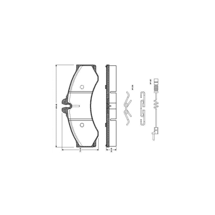 Bosch 0986Tb2037 Brake Pad Set Incl Wear Warning Contact With Bolts With Accessories