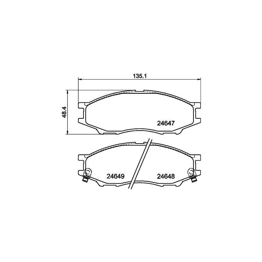 Hella 8DB 355 020 041 Brake Pad Set With Acoustic Wear Warning