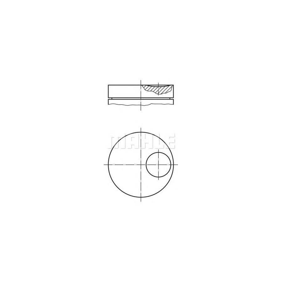 MAHLE ORIGINAL 014 59 10 Piston 73,97 mm, with piston rings