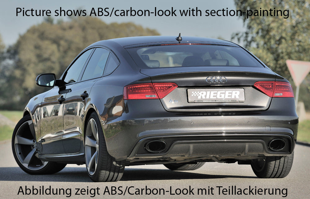 Rieger 00088050 Audi B8 B81 Rear Diffuser (A5 & S5) - Glossy Black