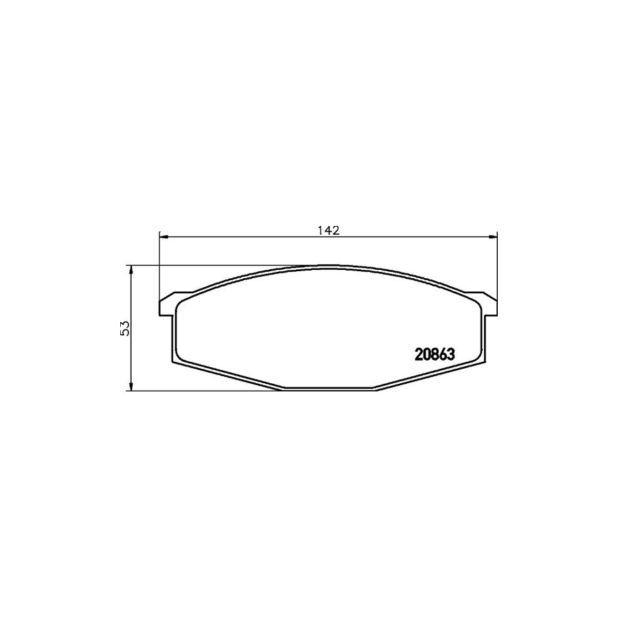 Hella 8DB 355 007 291 Brake Pad Set For Nissan Patrol Not Prepared For Wear Indicator