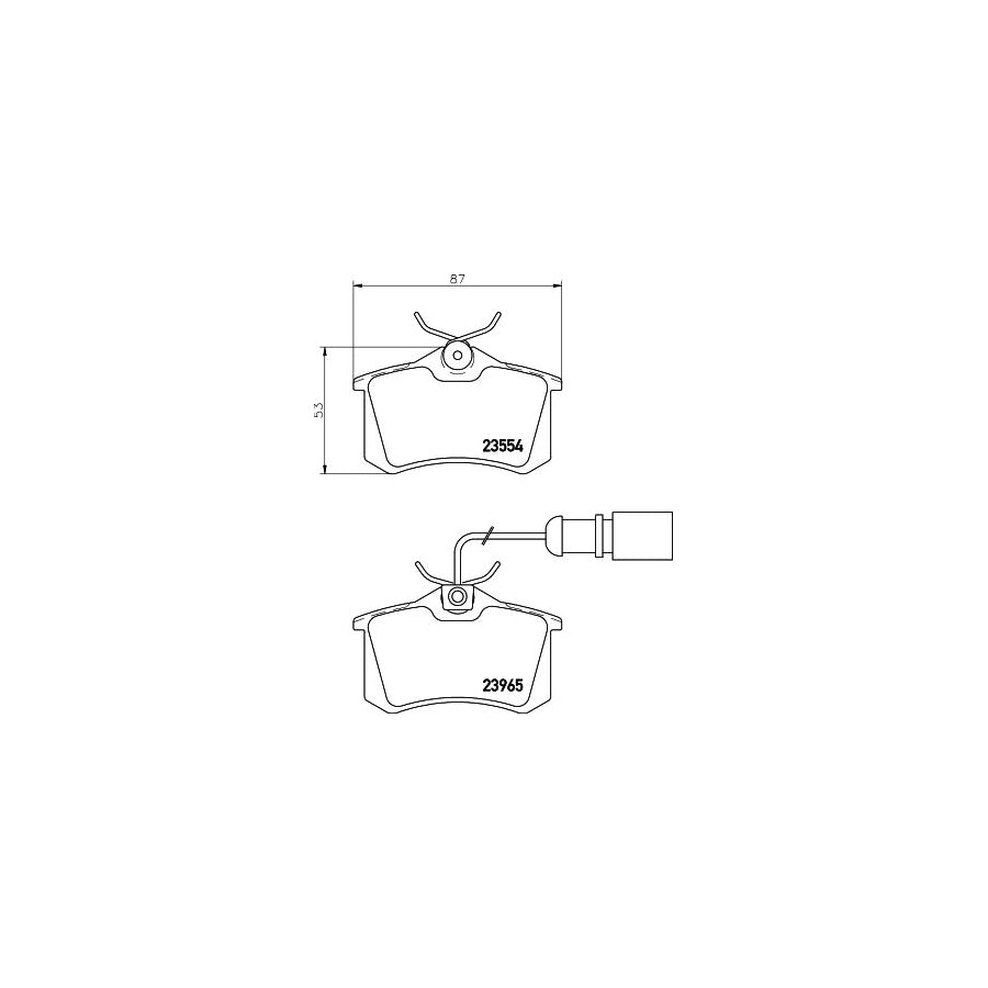 Hella 8DB 355 018 601 Brake Pad Set With Integrated Wear Warning Contact With Brake Caliper Screws