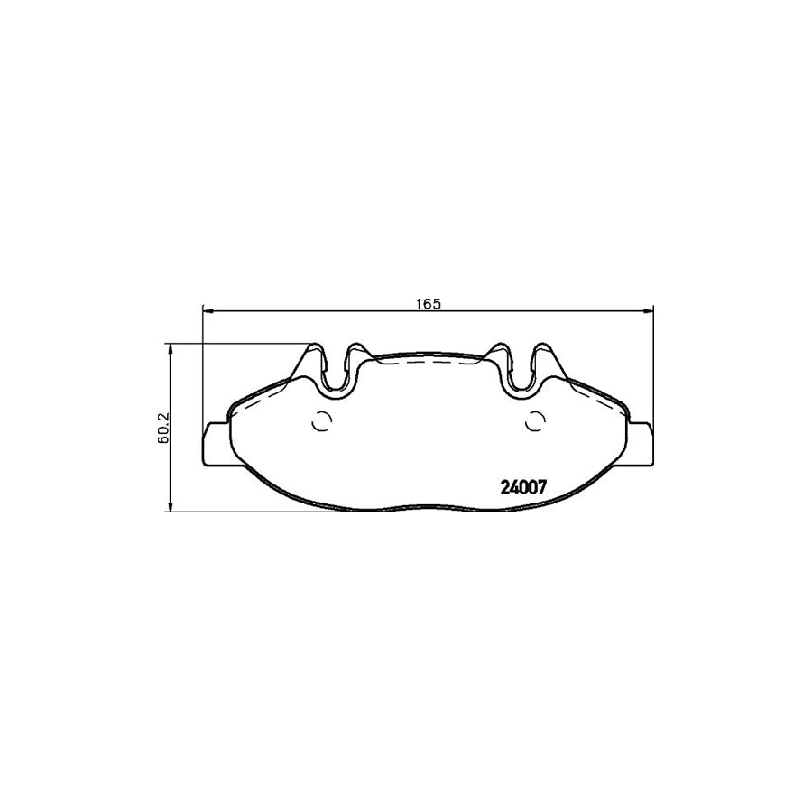 Hella 8DB 355 010 651 Brake Pad Set Incl Wear Warning Contact With Brake Caliper Screws