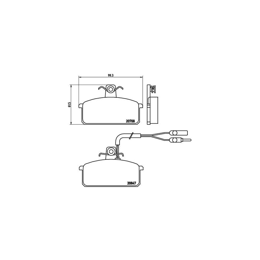 Brembo P 23 019 Brake Pad Set With Brake Caliper Screws