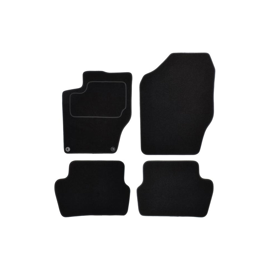 CUSTOPOL Tailored CIT115C Floor mat set for CITRO??? C4 II Hatchback Textile, Front and Rear, Quantity: 4, Black