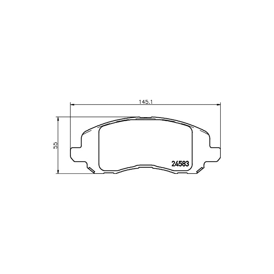 Hella 8DB 355 013 491 Brake Pad Set With Acoustic Wear Warning