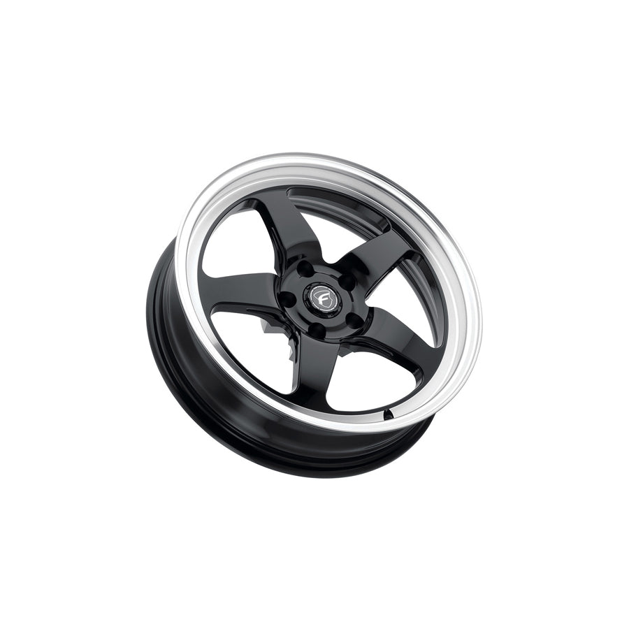 Forgestar F0918C022N23 18x5 D5 Drag Standard 5x120 ET-23 BS2.1 Gloss Black Machined Drag Racing Wheel
