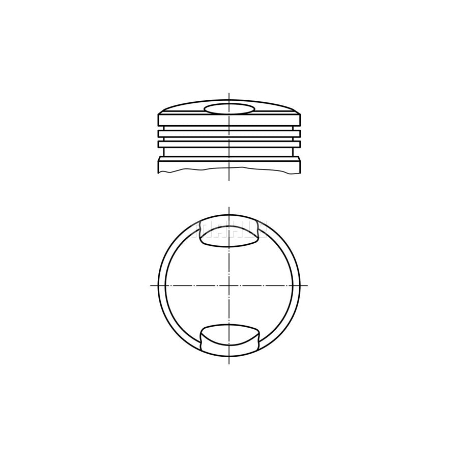 MAHLE ORIGINAL 503 37 00 Piston for PORSCHE 356 82,5 mm, without cooling duct