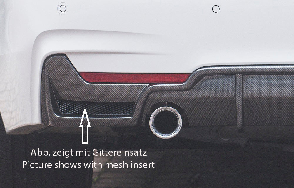 Rieger 00088056 BMW 4 Series F32 F33 F36 Rear Diffuser for Original Tailpipe Left & RIght - Glossy Black
