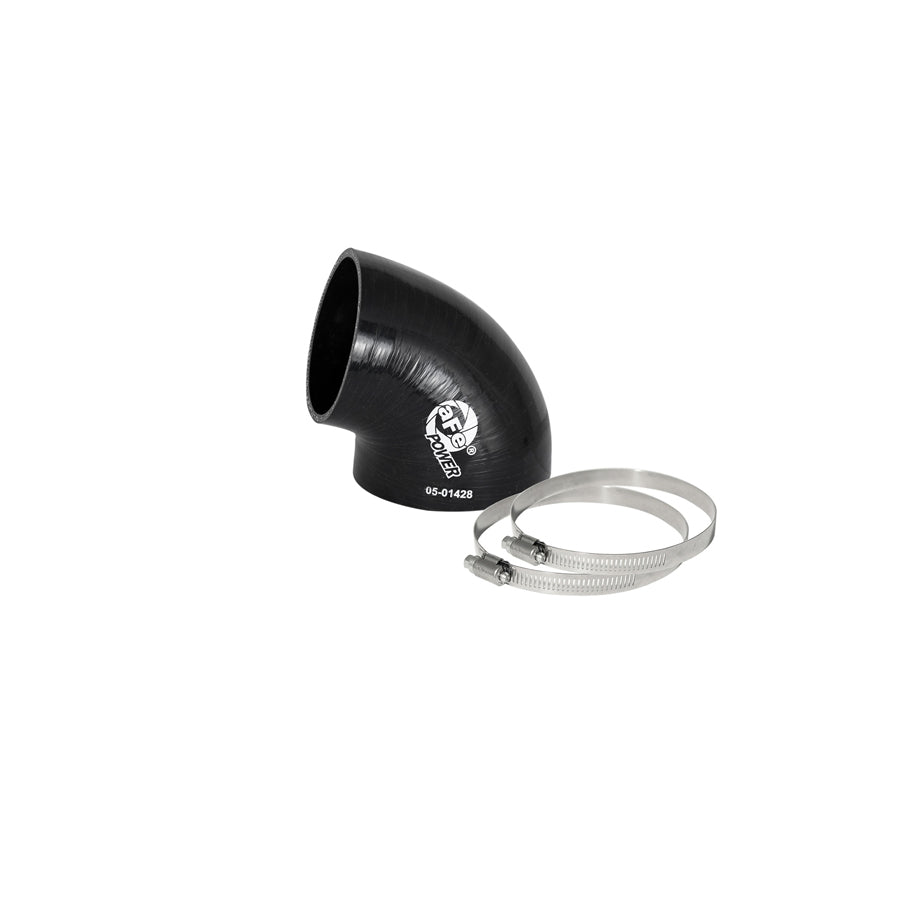 aFe 59-00088 (3-1/2 IN ID to 3 IN ID x 75 Deg.) Elbow Reducing Coupler - Black Replacement Coupling Kit | Duco Car Parts UK Car Parts