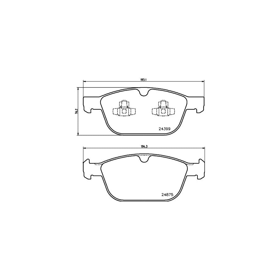 Hella 8DB 355 014 541 Brake Pad Set Prepared For Wear Indicator